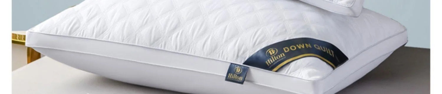 Popular hotel pillow with embroidered feather velvet core, high elasticity and no collapse, student neck protection pillow.