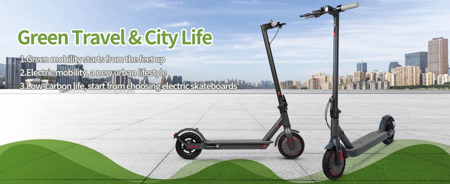 ES80/M365 X1 Electric Scooter 36V 10.5Ah 500W Motor 35KM Long Range 31KM/H 8.5Inch Solid Tires Foldable Smart APP EScooter