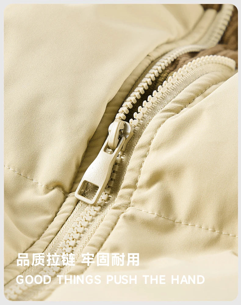 Winter Loose-fit Thickened Warm Cotton Parka Men Trendy Student Puffer Jacket Oversize Parka Korean Men's Puffer Jacket Parkas.