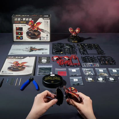 Robotime Rokr Scout Beetle MI02 ABS Metal Punk Style 3D Puzzle Gift for Boys Adults Easy Assembly Mechanical Design DIY Toys.