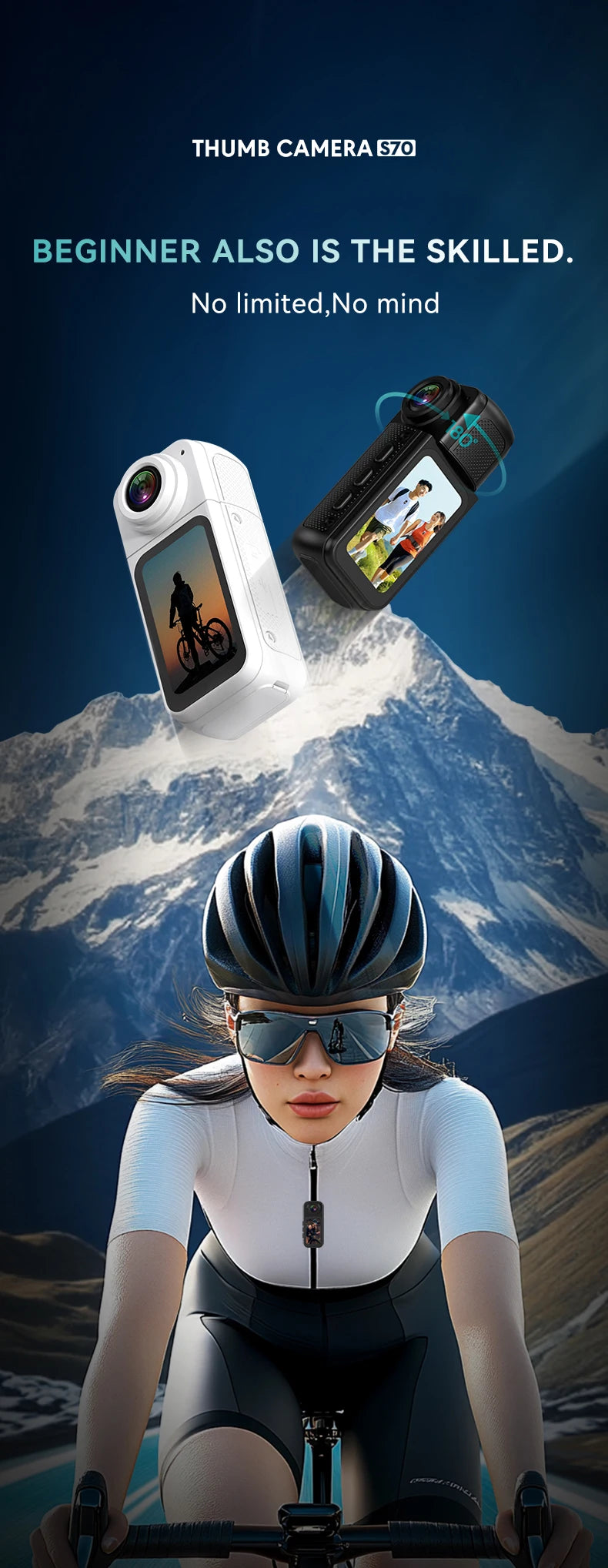 Small Action Camera Sports Cam Bodycam Rotating Lens Go WiFi Digital Pro Video Runcam Instant for Hero 10 11 12 13 Photography.