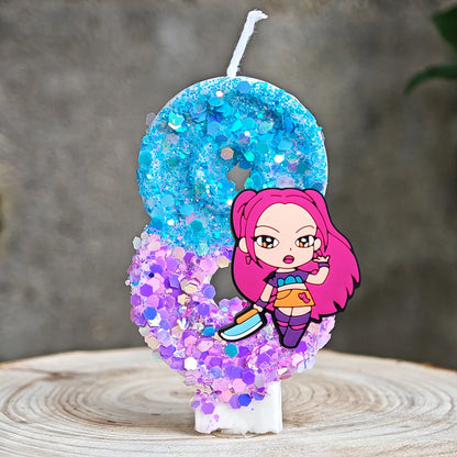 Heißer Kpop Dämon Jäger Thema Kerze 3D Nummer 0-9 Kinder Geburtstag Kuchen Dekoration Baby Dusche Anime Party liefert Geschenke.