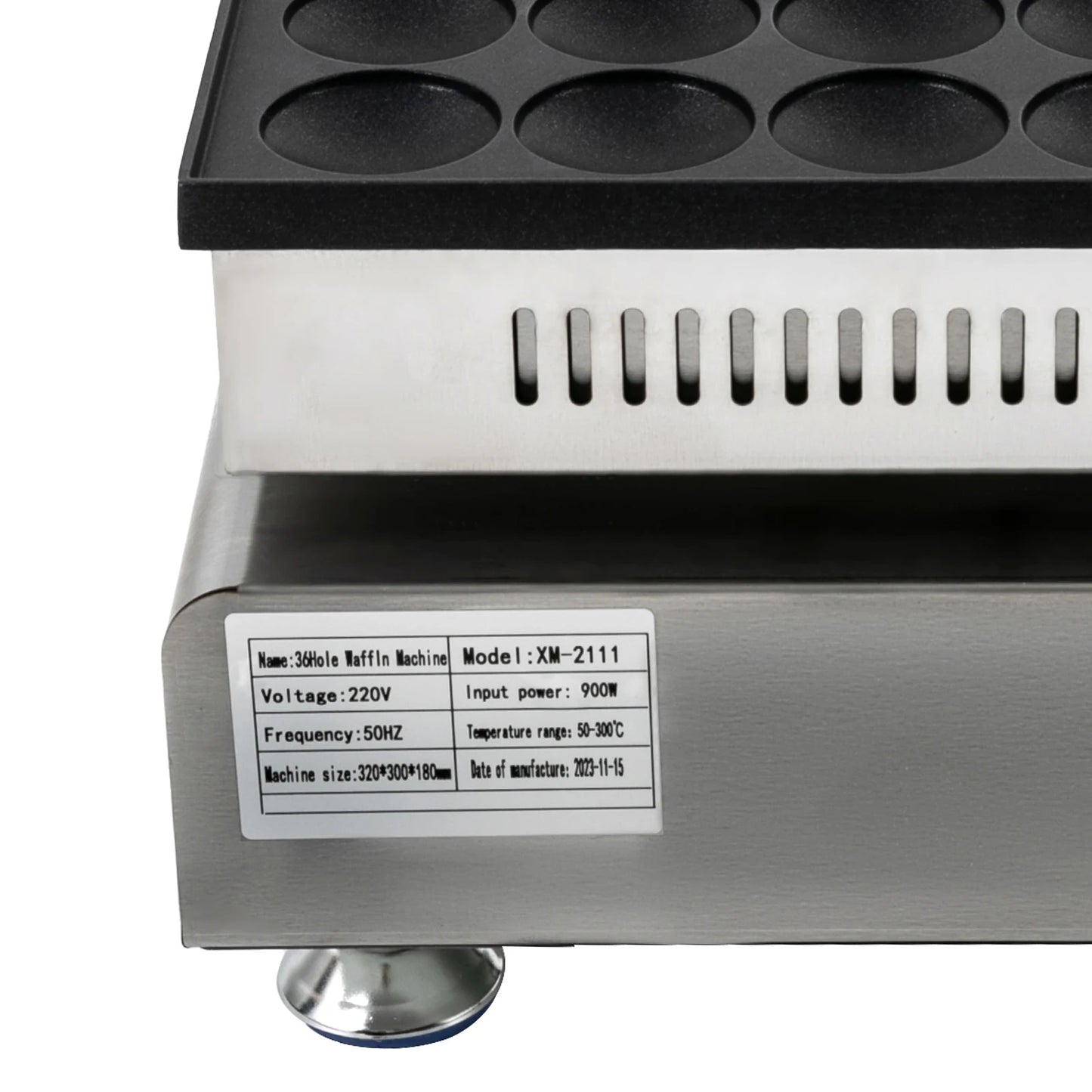 36-Hole Pancake Machine Non-stick 220V Electric Waffle Machine Mini Pancake Machine with Non-Stick Coating XM-2111.