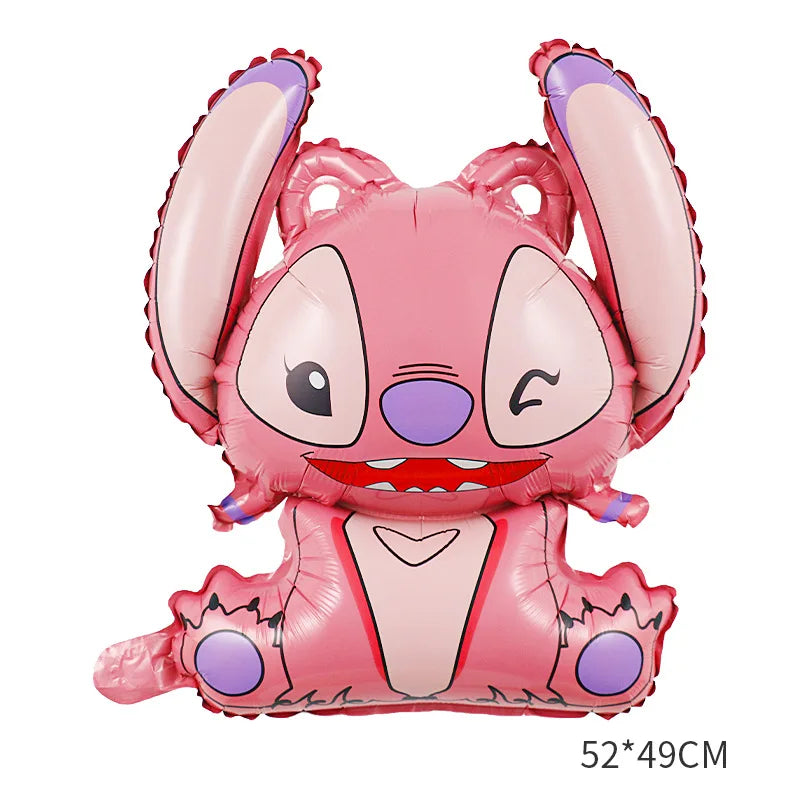 Disney Rosa Stich Geburtstag Party Dekorationen Mädchen Einweg Geschirr Ballon Kuchen Topper Tischdecken Liefert Baby Dusche