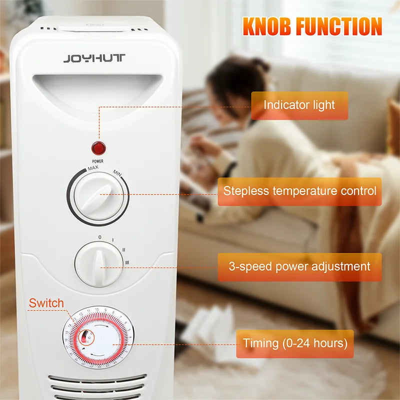 Electric Warmer Electric Radiator Oil Filled Radiator Heater Space Heater with wheels EU Plug Electric Heater.