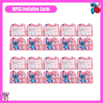 Disney Lilo und Stitch Party Dekoration Geschirr rosa Stitch alles Gute zum Geburtstag Party Thema liefert Ballon Hintergrund Tasse Teller