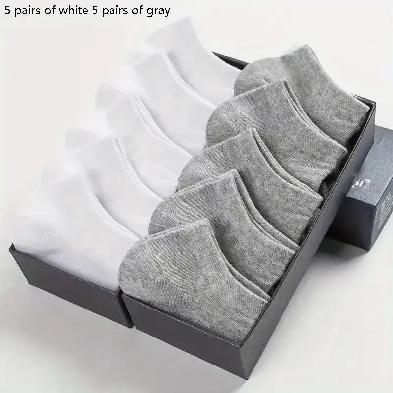 10/20/30/40/60 Pairs Of Unisex Solid Color Socks Comfy Breathable Soft Sweat Absorbent Socks For Daily And Outdoor Wearing.