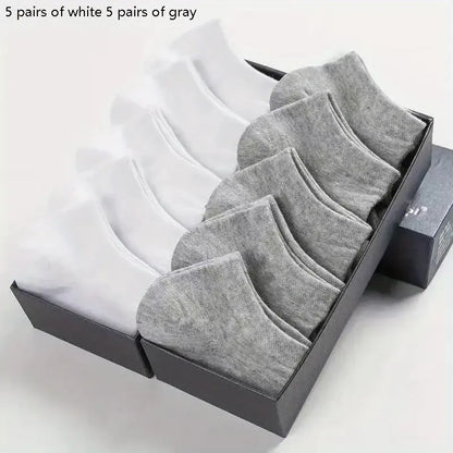 10/20/30/40/60 Pairs Of Unisex Solid Color Socks Comfy Breathable Soft Sweat Absorbent Socks For Daily And Outdoor Wearing.