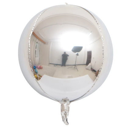 20/10/5Pcs 4D Runde Folienballons 10/18/22 zoll Metall Rose Gold Silber 4D Folienballons Helium Luft Globos Geburtstag Hochzeit Dekor