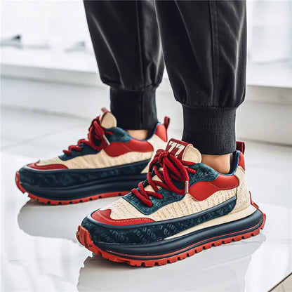 Thick Sole Men Chunky Sneakers Outdoor Wear-resistant Male Trends 2025 New Mens Casual Shoes Fashion Comfort Anti Slip Vulcanize