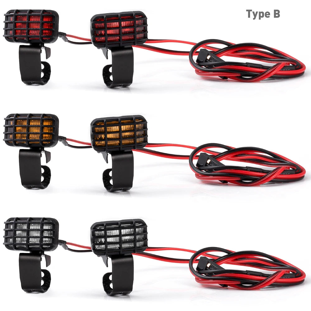 AXSPEED 1Set LED Lights Headlights Spotlight for TRX-4 TRX-6 Axial SCX10 90046 Wraith 1/10 RC Car Decoration Parts Accessories.
