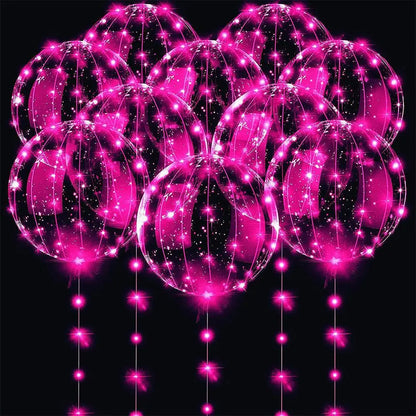 6 stücke 3 satz Transparent Party Glow Bobo Led Ball Leuchten Ballons Hochzeit Blase Ballon Hochzeit Geburtstag Dekoration einzigen