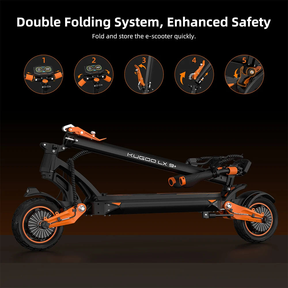 Aumom Electric Scooter, 800W 48V 15.6Ah Battery, 10 inch Tires, 45 km/h Max Speed, 70km Range, Disc Brakes, NFC & Passcode Lock.