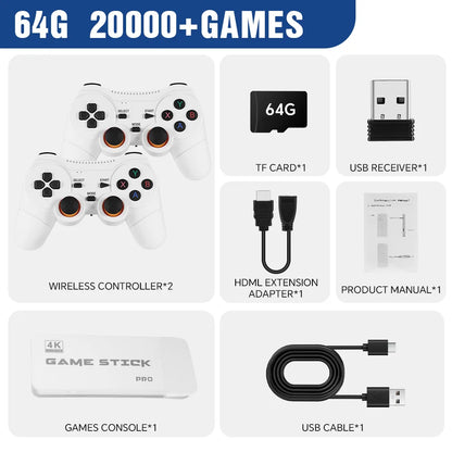 M15 4K Video Game Console Game Stick Retro Handheld Game Player M8 Plus  Built-in 30000 Games For GBA/SFC/Arcade Game Boy Gift.