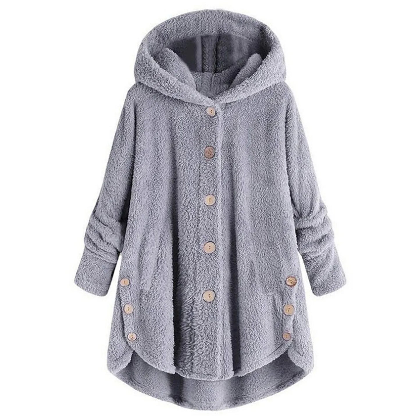 Herbst Wintermantel Frauen warme Teddybär Mantel Woll jacke weibliche Plüsch mantel Kapuzen jacke neue Damen mäntel einfarbige Jacke