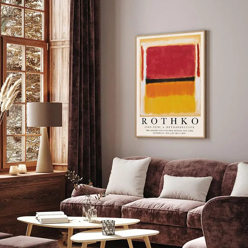 Abstract Yayoi Kusama Orange Wall Art Matisse Mark Rothko Posters and Prints Flower Market Canvas Painting Mural Decoration.