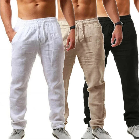 Men's Casual Pants Summer Male Breathable High Quality Trousers Sweatpants Solid Color Fitness Pants Jogging Fitness Streetwear.
