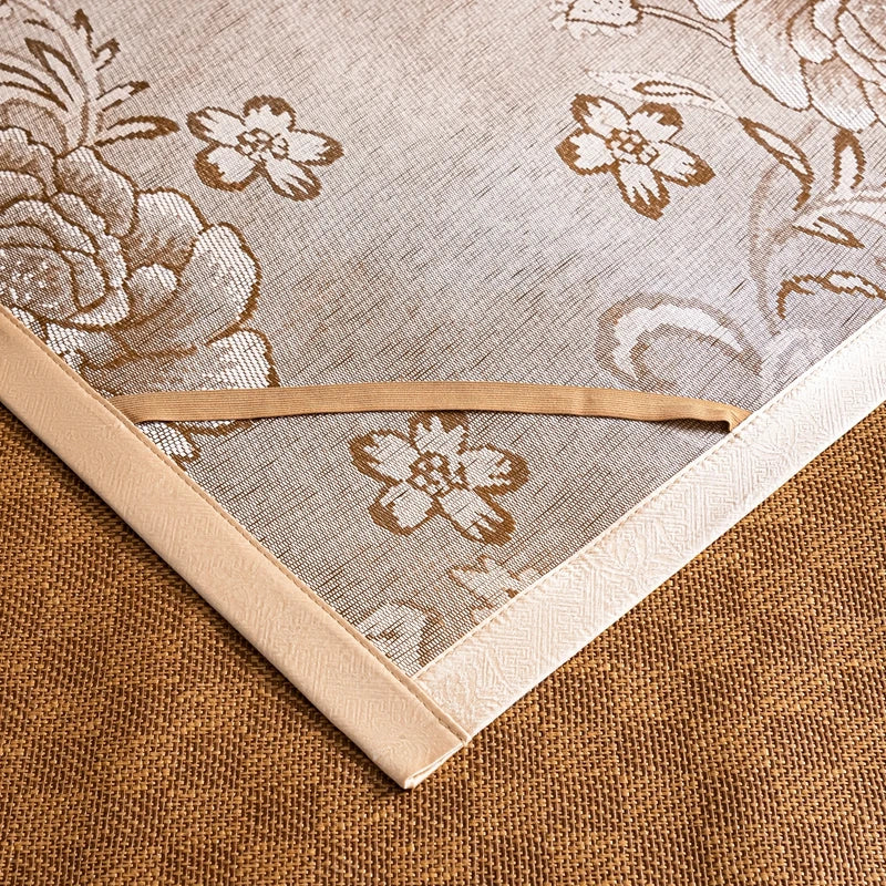 Natural Ice Rattan Mat 90/120/150/180/200cm Cool Summet Mat Mattress Plant Fiber Mat Househould Straw Mats Furniture Protector.