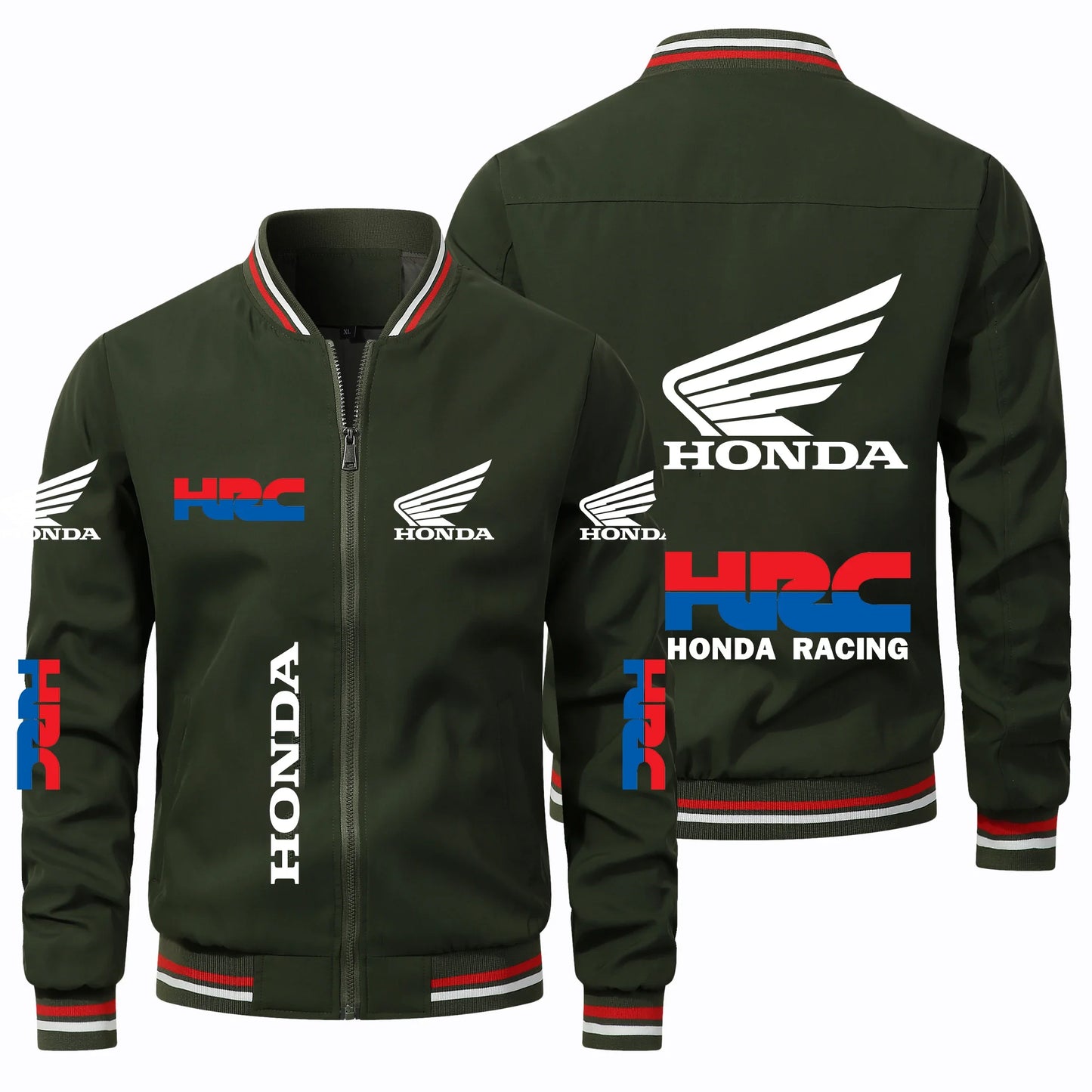 2025 New Men's Honda Motorcycle Jacket Honda Wing HRC Logo Jacket Oversized Biker Racing Team Jacket Honda Men's Clothing Coats.