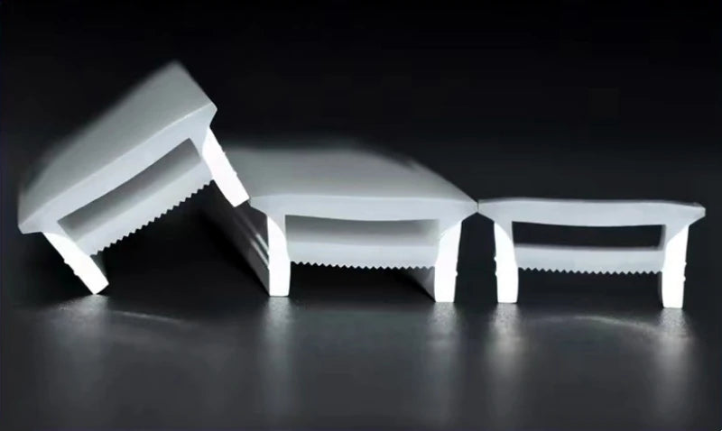 Recessed Black Silicone Tube LED Neon Light Flexible Rope Channel Diffuser WS2811 WS2812B Outdoor Waterproof Ribbon Strip Lights