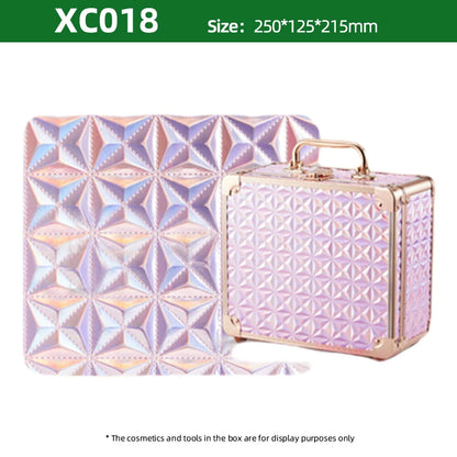 Large Capacity Makeup Case with LED Mirror Multiple Size Options Cosmetic Box LED Mirror Makeup Storage Box for Beauty Salons