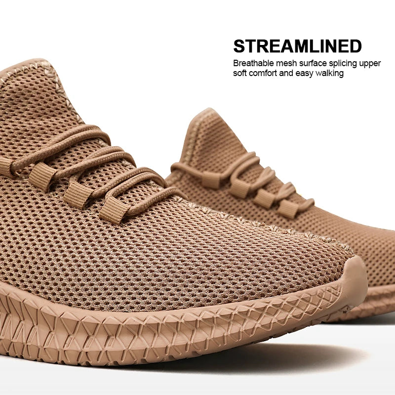 Men's Non-Slip Casual Sneakers Breathable Outdoor Jogging Training Hiking Sports Running Outdoor Women Weave Knit Lace Up Shoes.