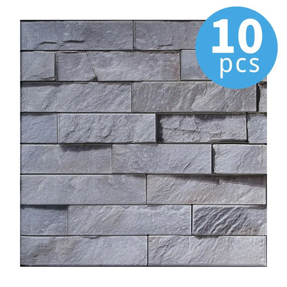 10/20Pcs 3D Faux Stone Wall Panels, Self-adhesive Panels, Kitchen Backsplash, Farmhouse Wall Decor, 30cm x 30cm