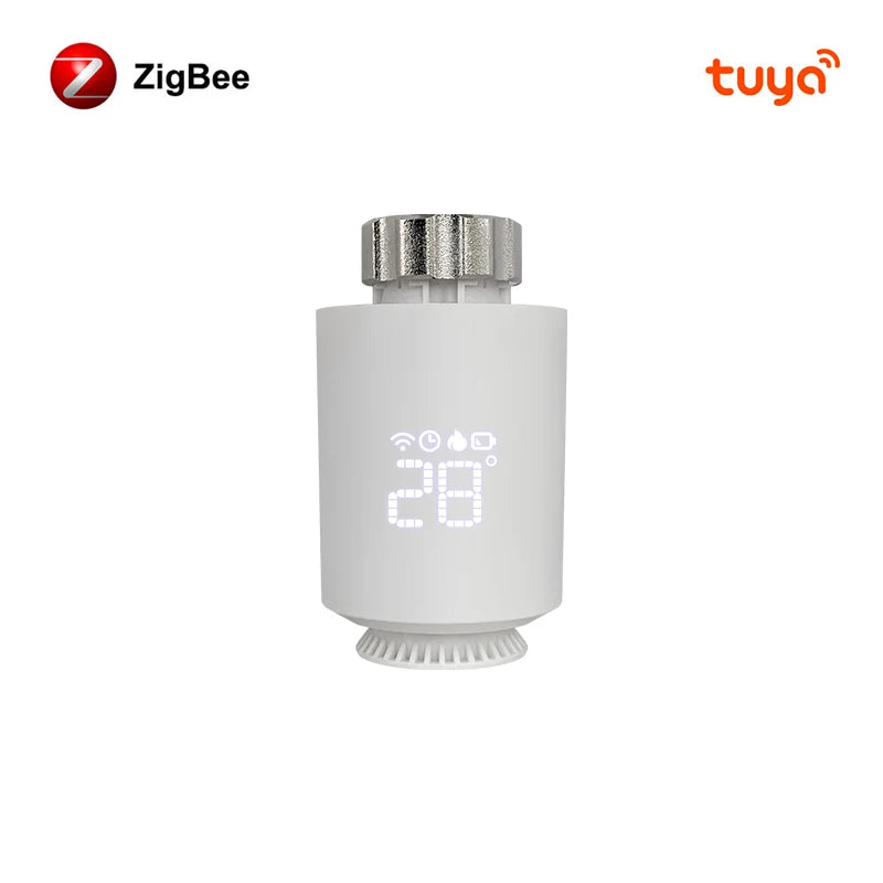 AVATTO Tuya ZigBee3.0 Thermostat Radiator Actuator Smart TRV Thermostatic Valve Controller Works With Alexa Google Home Alice.