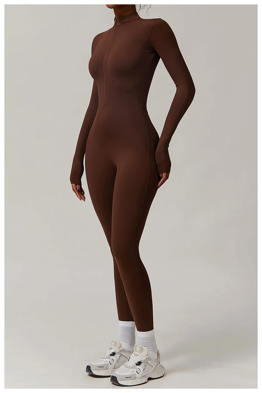 Zipper Workout Jumpsuit Sports Overalls Women Gym Clothing Running Long Sleeves Fitness Gym Tracksuit Short Sportswear Yoga Set.