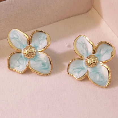 Cazador 2Pcs Flower Women's Earrings Stainless Steel Stud Earrings Jewelry Trend 2025 Party Wedding Birthday Gifts New Wholesale.