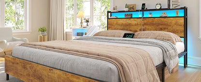 140x200 mit Gitterrahmen, integrierte LED-Beleuchtung und Ladestation (2 AC-Steckdosen, 2 USB-Anschlüsse), Bett 140x200 Mit Lattenrost Au