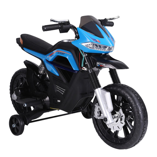 HOMCOM 6V battery children electric motorcycle children + 3 years old with lights music 30 kg.