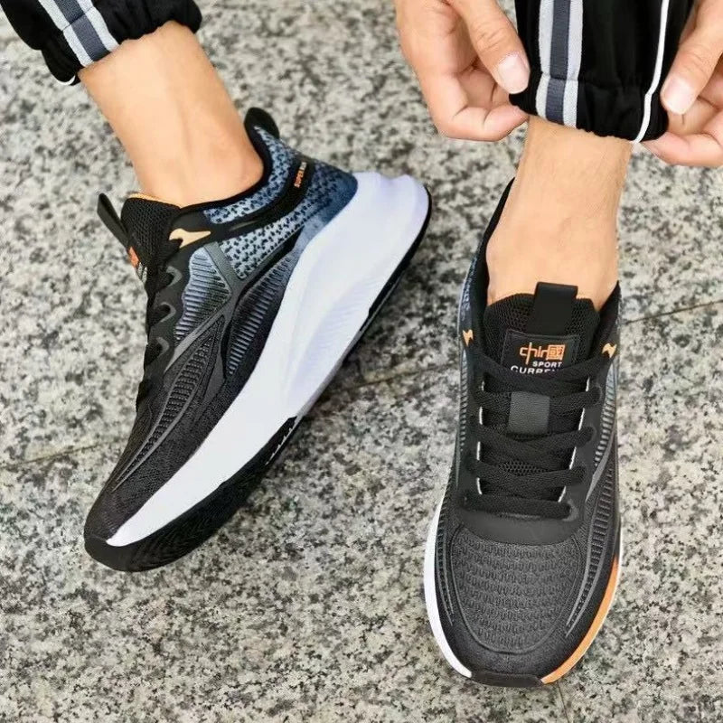 Outdoor Men Running Shoes Breathable Male Casual Walking Sneakers Lightweight Sport Shoes Comfortable Athletic Training Footwear.