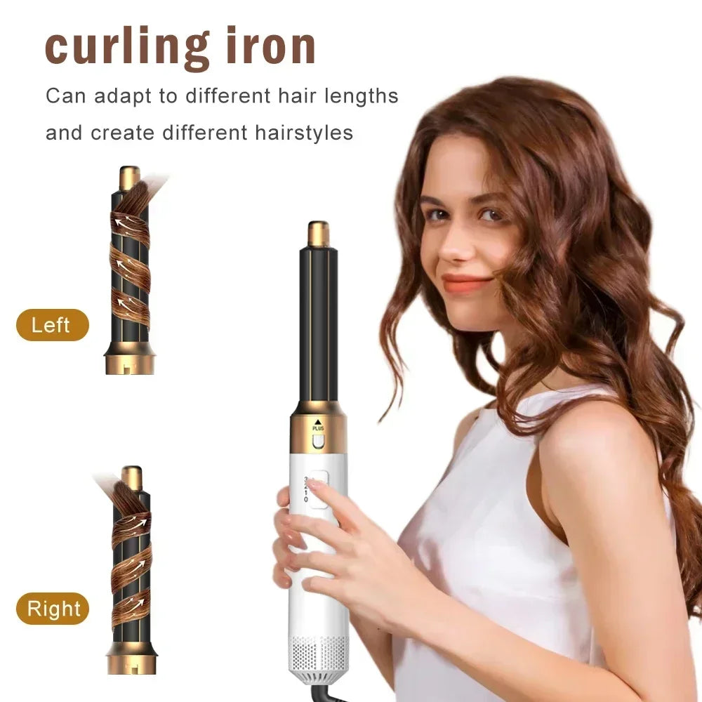 6 in 1 Hair Dryer One-step Hot Air Comb Set Professional Air styling Curling Iron Hair Straightener Styling Tool Hair Dryer