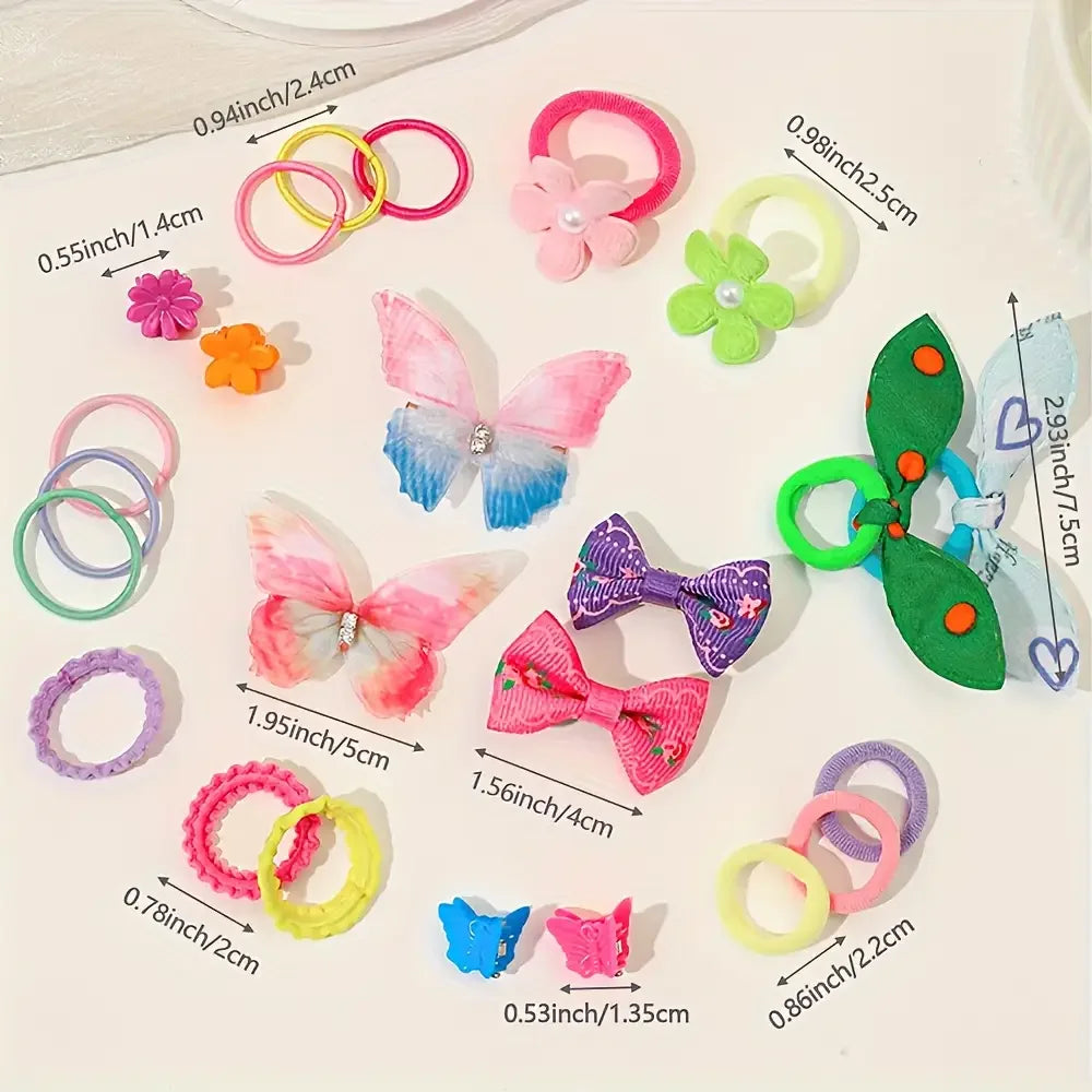 555 pieces/set, colorful butterfly hair clips for girls, stylish and sweet hairstyles, hair accessories..