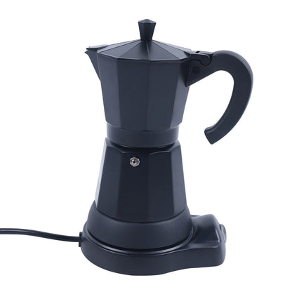 300 ml Electric Coffee Machine Aluminium Espresso Maker Mocha Espresso Pot with Separate Base.