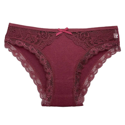 5 PCS/SET New Arrival Low Rise Ladies Sexy Lace Panty Underpants Panties For Women Lingerie Cotton Briefs.