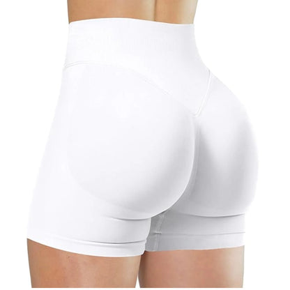 Summer High Waisted Yoga Shorts Fashionable and Sexy Running Fitness Pants Solid Color Yoga Leggings.