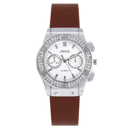 Fashion Women Watches Luxurious Brand Casual Diamond Female Rubber Quartz Wristwatches Simple Sport Clock Relogio Feminino.