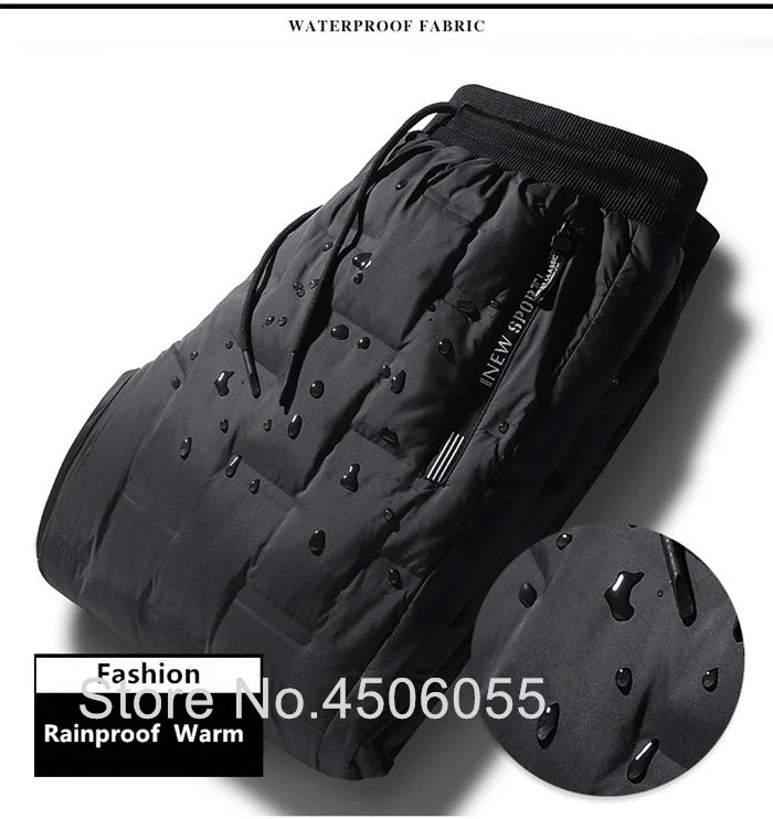 Winter Duck Down Pants Men Outdoor 8XL 7XL 6XL Plus Size Warm Padded Thicken Waterproof Thermal Trousers Windproof Male Jogger.