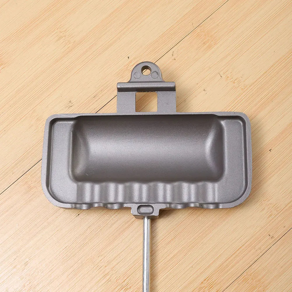 Hot Dog Toaster Non Stick Aluminum Alloy Double-Sided Sandwich Pan Bread Toast Breakfast Machine Double-Sided Sandwich Fry Pan.