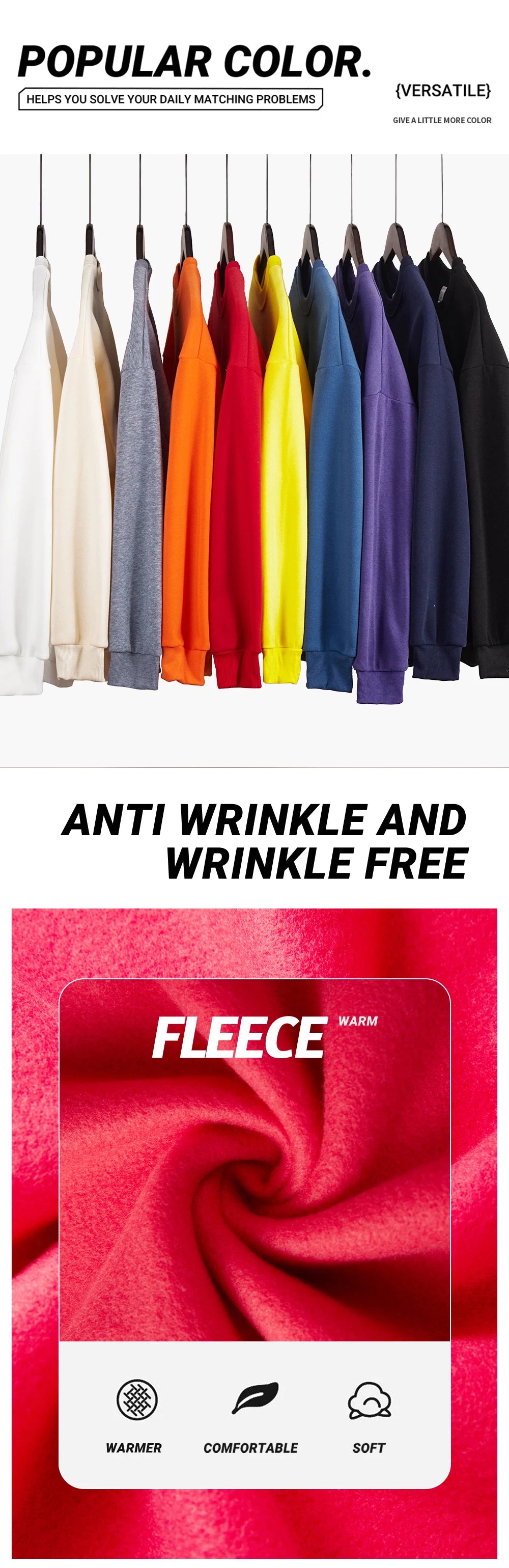 Herbst Winter Frauen Solide Hoodie Mode Warme Fleece Pullover Weiche Atmungsaktive Oansatz Sweatshirt Casual Oversize Weibliche Kleidung.