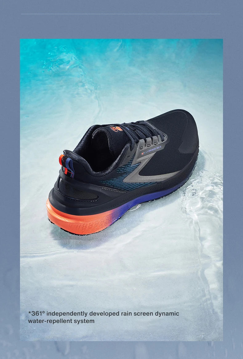 361 Degrees NEW Rainblock 7.0 Anti Splash Rainproof Running Shoes Technology Night Reflective Cushioning Man Sneakers 572342228.