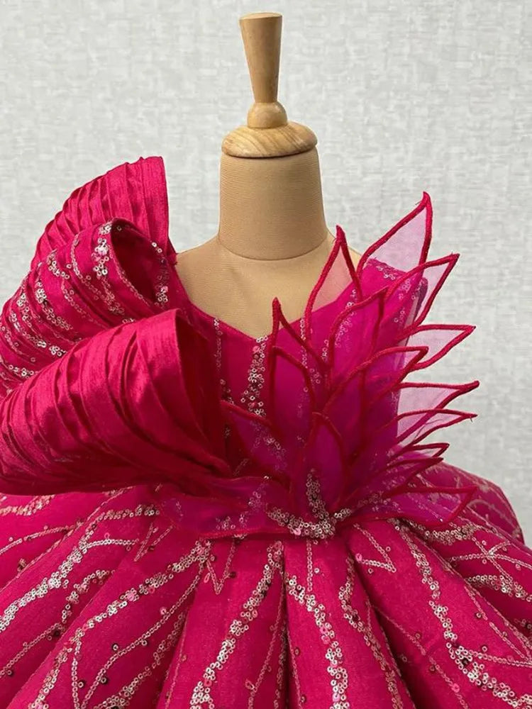 2024 kinder Laufsteg Abendkleid Host der Leistung Kleidung Hochzeit Geburtstag Party Blumen Mädchen Kleid A3705.