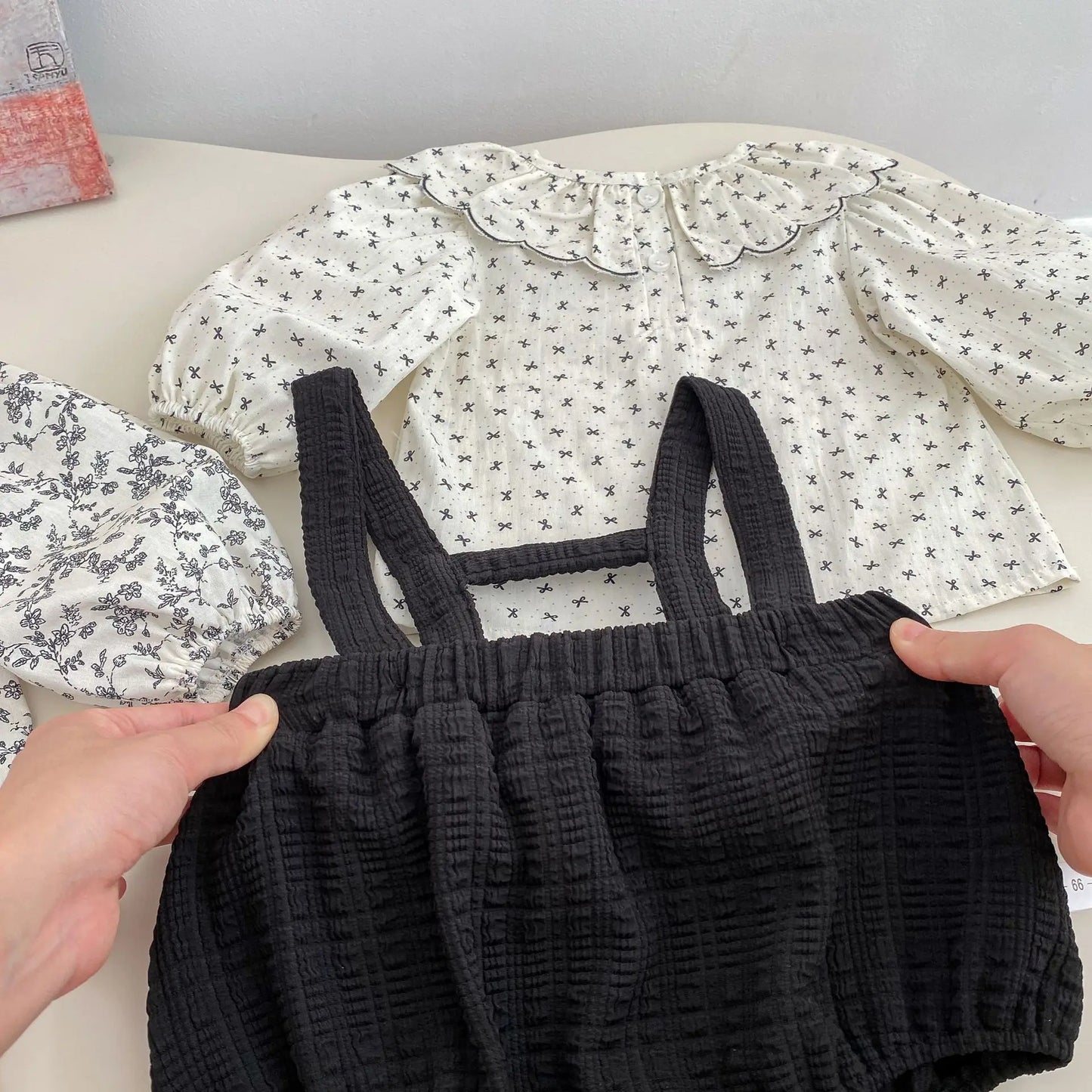 MILANCEL Baby-Frühlingskleidung, 0–3 Jahre, Kleinkinder, Mädchen, Träger, Body, Kleinkind, Hosenträger, einteilige Shorts, optionales Hemd