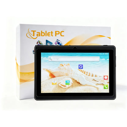 Children's 7-inch Touchscreen Tablet with Cartoon Character Design Supports Wi-Fi and Bluetooth Expandable Memory up to 128GB.