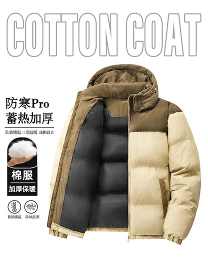Winter Loose-fit Thickened Warm Cotton Parka Men Trendy Student Puffer Jacket Oversize Parka Korean Men's Puffer Jacket Parkas.