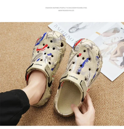 Plus Size 46 47 Men's Summer Clogs Sandals Eva Slippers Men Fashion New Flat Sandals Men Women Leisure Slides Men Casual Shoes