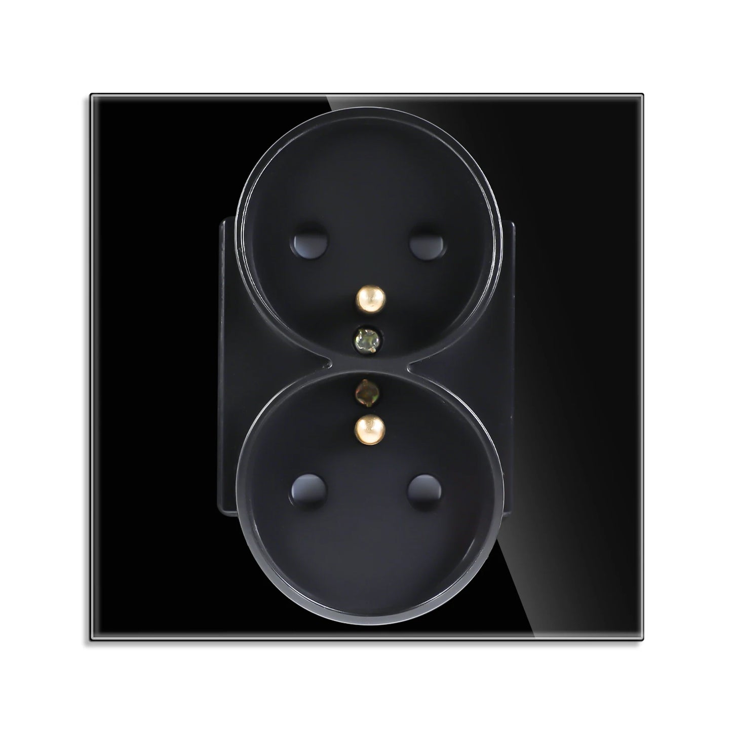 Frankreich Standard Doppelsteckdosen Französische Typ-C-Steckdosen 110-250 V Glasscheibe USB-Ladeanschluss Elektrischer Stecker Heimwerker