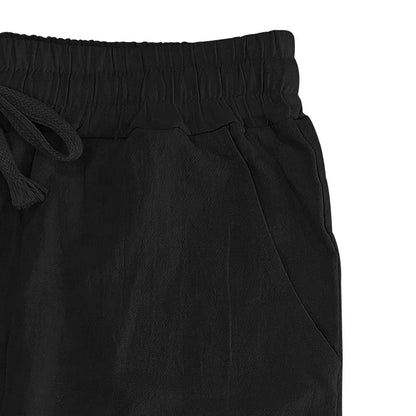 Frühling Sommer Dünne männer Casual Leinen Hosen Strand Stil Kordelzug Gerade Bein Lange Hosen Hochwertige Bequeme Passform.